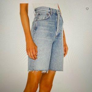 Agolde Light Blue Jean Shorts